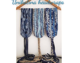 Blaue Stirnbänder Boho Hippie Festival Haarschmuck Dreadlock Accessoires Dreadlock Stirnband Dreadband Loc tie Tribal Headpiece Unikat Wraps