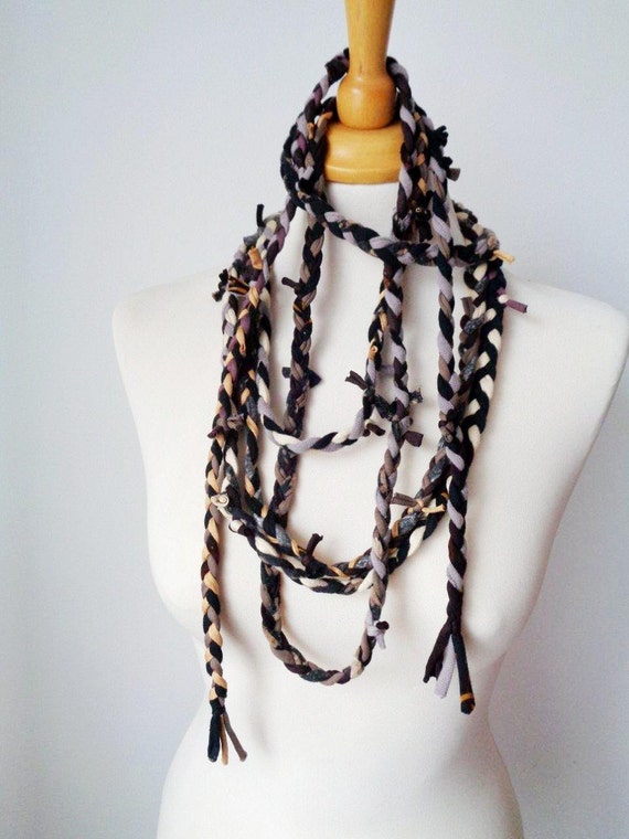 Brown Braided Head Wrap Headband Dreadlock Headband Braided 
