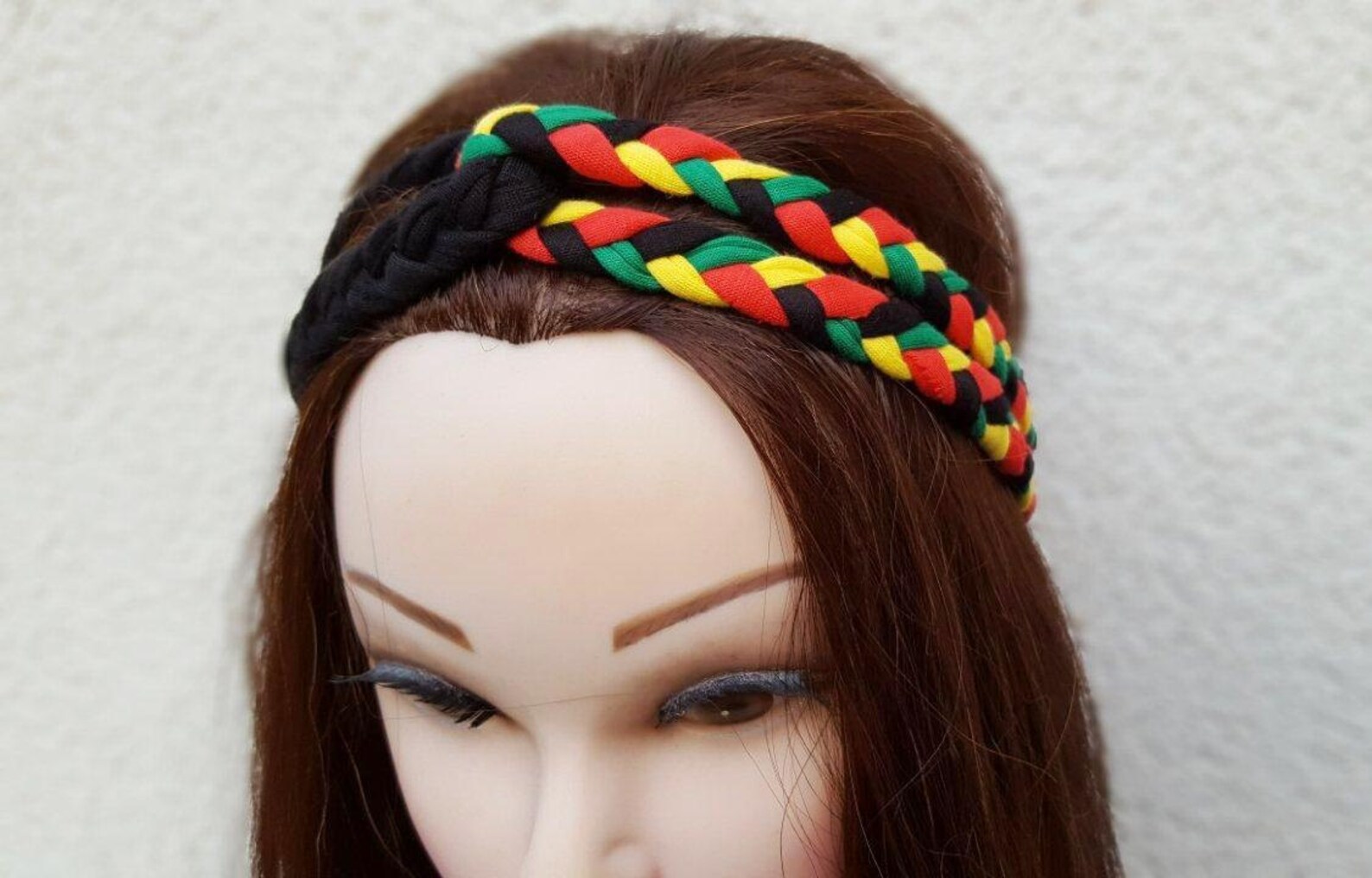 Double Braid Rasta Jamaican Headband Girls Rastafari Hair Etsy