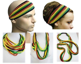 Rasta Stirnband Dreadband Rasta Dreadlocks Herren Stirnband Frau Rasta Haarwickel Haar Dreadlock Accessoires Stirnband Jamaika