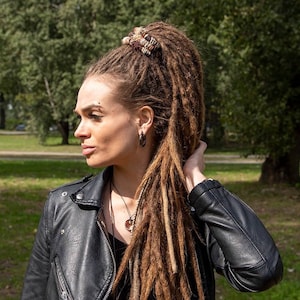 ERDE Farben SPIRALOCK Bendable Dread Krawatte Dreadlock Zubehör Wired Dread Krawatte Strukturierte Spiralocks Einzigartige Dread Wire Dread Lock Bild 4