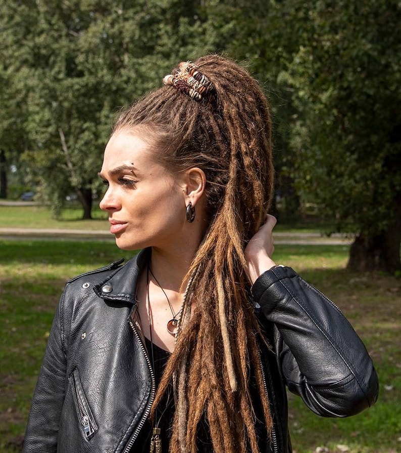 ERDE Farben SPIRALOCK Bendable Dread Krawatte Dreadlock Zubehör Wired Dread Krawatte Strukturierte Spiralocks Einzigartige Dread Wire Dread Lock Bild 4