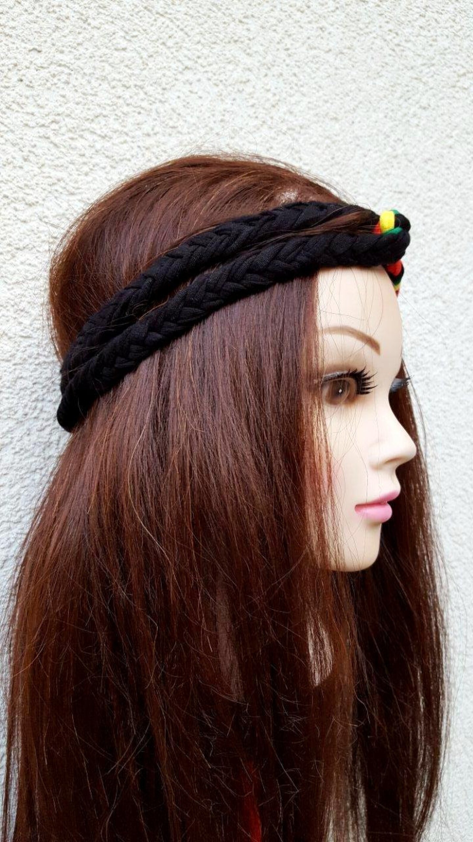 Double Braid Rasta Jamaican Headband Girls Rastafari Hair Etsy