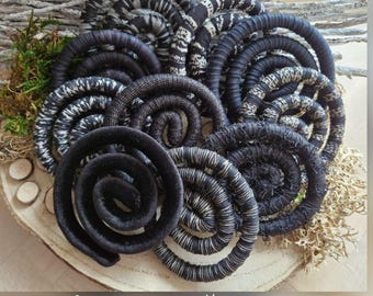 Zwarte Loc Tie Buigbare Dread Ties Dreadlock Accessoires Loc Accessoires Loc Sieraden Dreads Beste manier om dreadlocks te knopen Spiraal voor dreadlocks Loc Ties