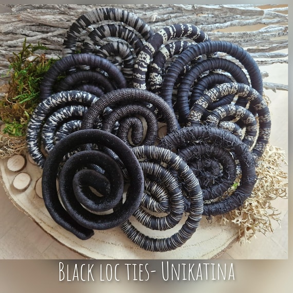 BLACK LOC TIE Bendable Dread Ties Dreadlock Accessories Loc Accessories Loc Jewelry Dreads Best way to tie dreads Spiral for dreads Loc Ties