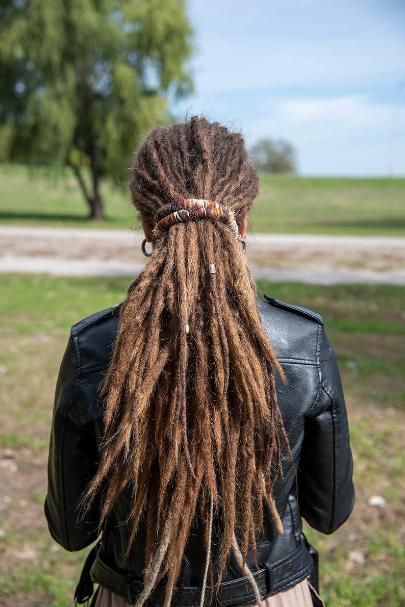 ERDE Farben SPIRALOCK Bendable Dread Krawatte Dreadlock Zubehör Wired Dread Krawatte Strukturierte Spiralocks Einzigartige Dread Wire Dread Lock Bild 8