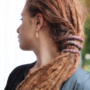 Rote Paisley Dreadkrawatte Spirale Dreadkrawatte Dreadaccessoires Lokschmuck Dreadschmuck Dreadspirale
