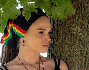 Dreadlock Tube Headband Reggae Rasta Jah Couleurs Headband Namaste Headband Womens Mens Headband Head Wrap Dread Sock Dreadlock accessoires