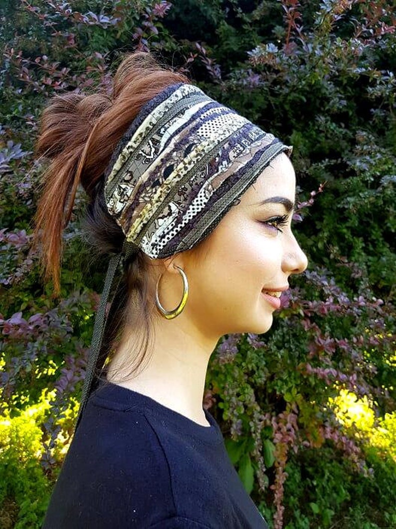 Extra breites Gypsy Stirnband Woodland Braun Haarband Erde | Etsy