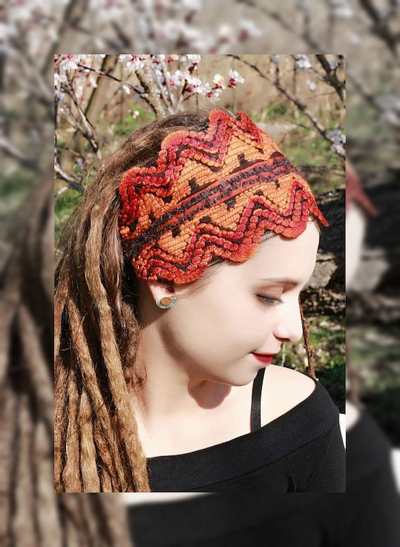 Rusty Head Wrap Head Scarf Bohemian Hippie Headband Blaze Etsy
