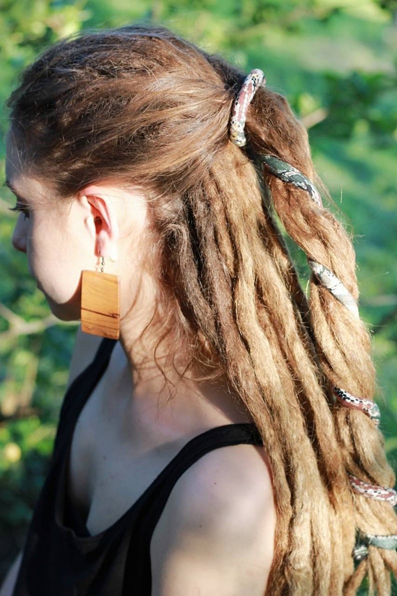 Bendable Dread Tie Dreadlock Accessories Ethnic Bendable Hair Tie Bun Wrap  Ponytail Wrap Tie Long Hair Wrap Rasta Spiralock Tie up Dreads -  Norway