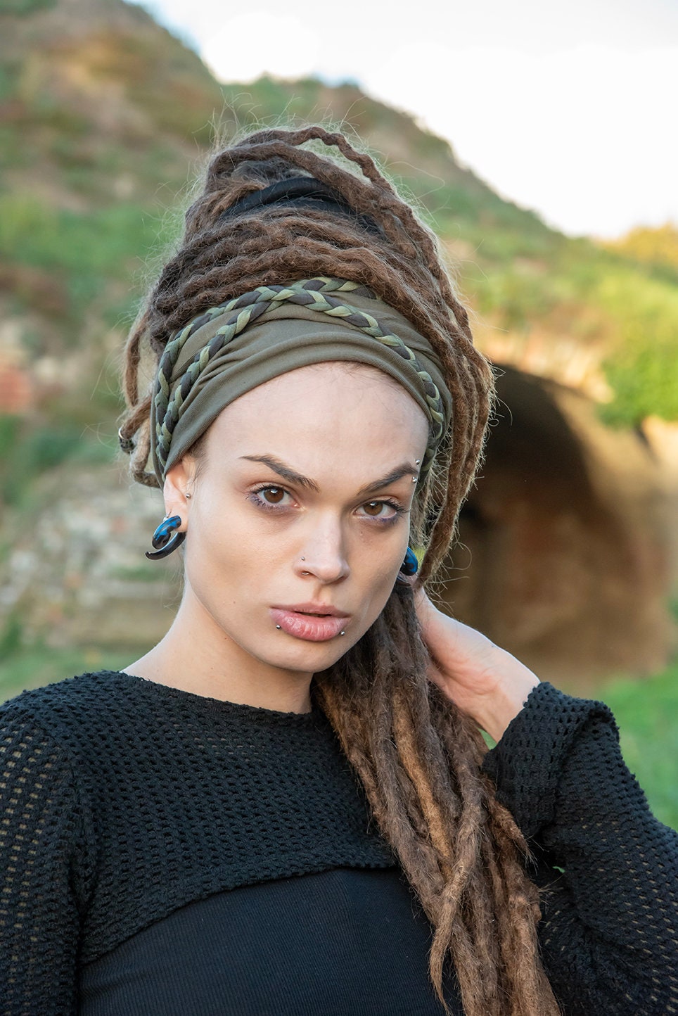 S&N Remille Boho-Stirnbänder Für Frauen – 3 Stück, Extra Breit, Dehnbar, Aus Weichem Polyester
