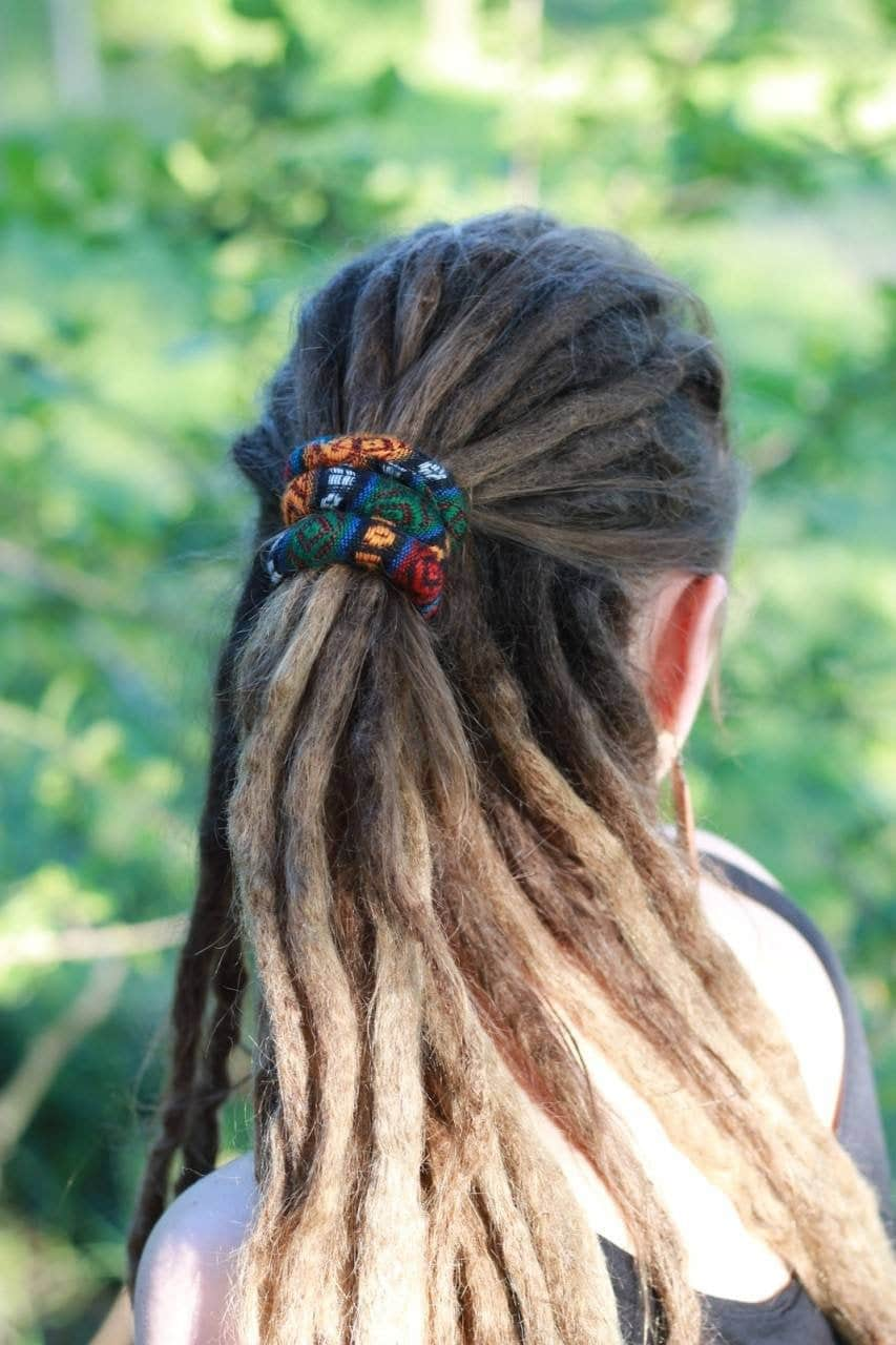 Bendable Dread Tie Dreadlock Accessories Ethnic Bendable Hair Tie Bun Wrap  Ponytail Wrap Tie Long Hair Wrap Rasta Spiralock Tie up Dreads -  Norway