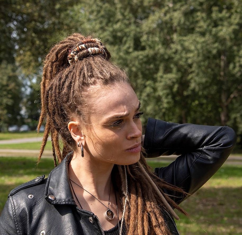 ERDE Farben SPIRALOCK Bendable Dread Krawatte Dreadlock Zubehör Wired Dread Krawatte Strukturierte Spiralocks Einzigartige Dread Wire Dread Lock Bild 10