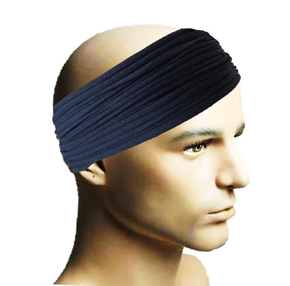 Hombres WIDE negro diadema banda de pelo cabeza calentador de cabeza  algodón cachemira Dreadlock Tube Sombrero A1392 -  México