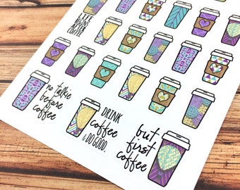 COFFEE! Life begins after coffee! But first coffee! PLANNER STICKERS! Gelato Dreams Perfect for coffee dates or a bit more color! {#160132}