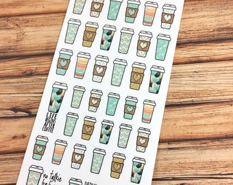 COFFEE! Life begins after coffee! But first coffee! PLANNER STICKERS! Perfect for coffee dates or just a little more color! {#170120}