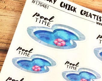 POOL! Pool Time and Pool Dates! PLANNER STICKERS! {#170481}