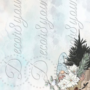 Pacote divertido de gnomos de inverno, papel de scrapbook digital para impressão digital de natal para mini álbuns, fabricação de cartões, decoração de casa, artesanato de natal, diários