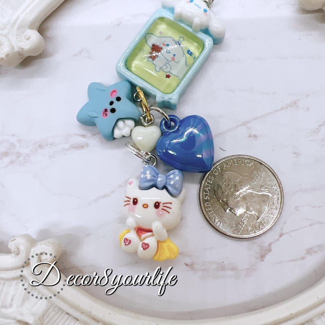Blue Hello Kitty Key Chain, Cute Candy Colors, Perfect Gift | Handmade ...