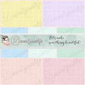 Papier de scrapbooking, papier cartonné pastel, arrière-plan papier de scrapbooking, papier de fond numérique, fournitures pour scrapbooking, Pâques, printemps, kits numériques,
