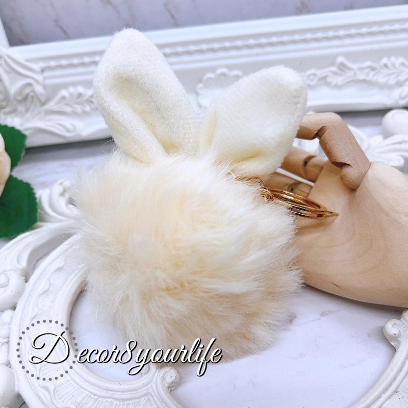 Fluffy Keychain Rabbit - Etsy