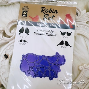 Robin Bird Metal Cutting Die for Scrapbooking, Cardmaking, and Craft Projects | Hot Off The Press Dies | DIY Craft Supplies | Diecutting