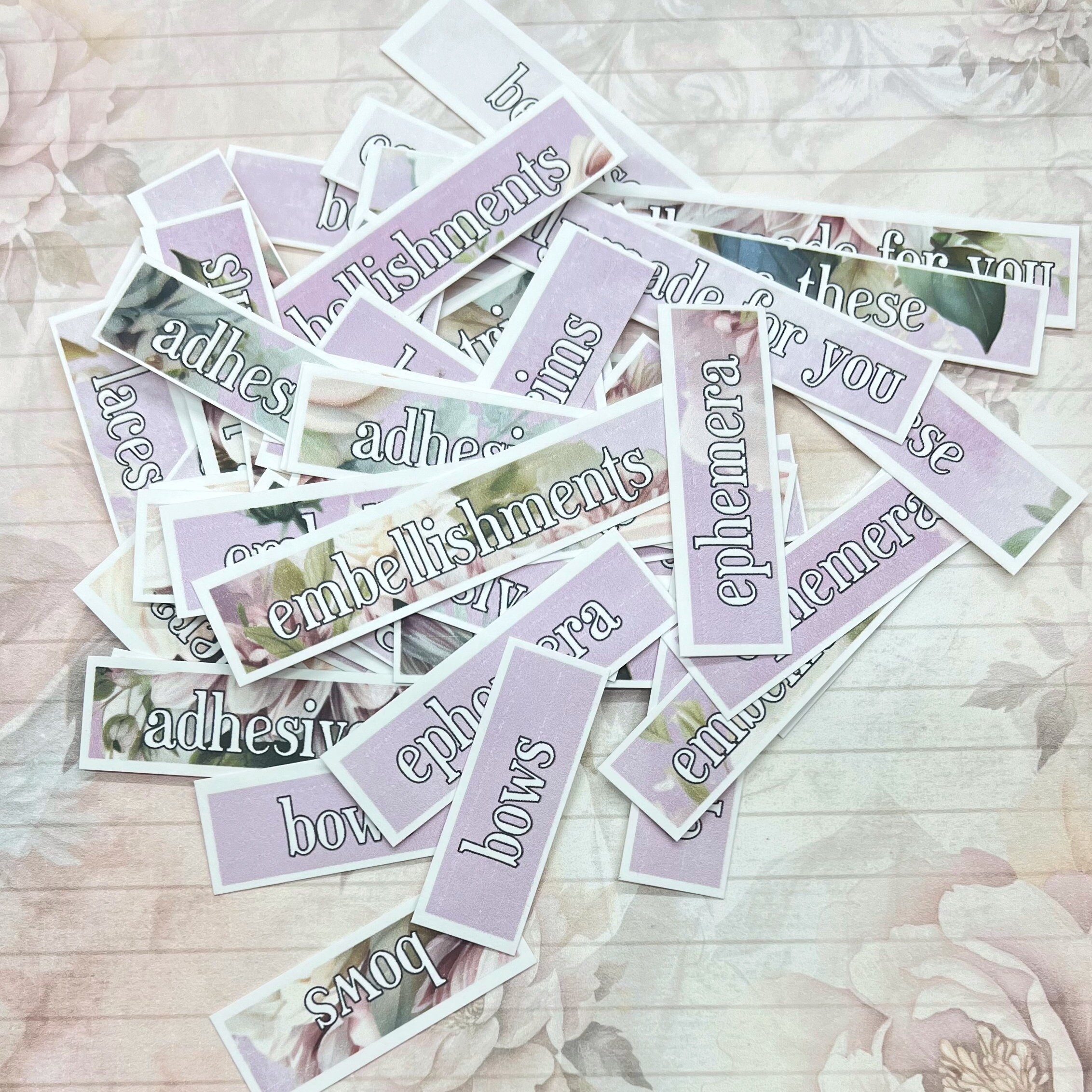 Printable Sentiments, Crafty Words, Word Strips for Scrapbooking, Card ...