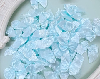 Mini Satin Bows 20mm | Choose Your Color | Pack of 10 | Journal,Scrapbook,DIY, Bridal,Card Making Supplies