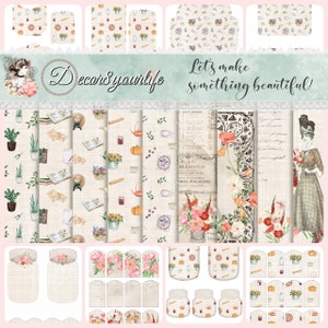 Vintage Ladies Home Journal Kit: Printable Scrapbook Ephemera (Digital Download)