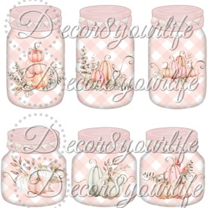Papel digital Shabby Chic Mason Jar para álbuns de recortes, cartões feitos à mão, decoração e outros artesanatos em papel.