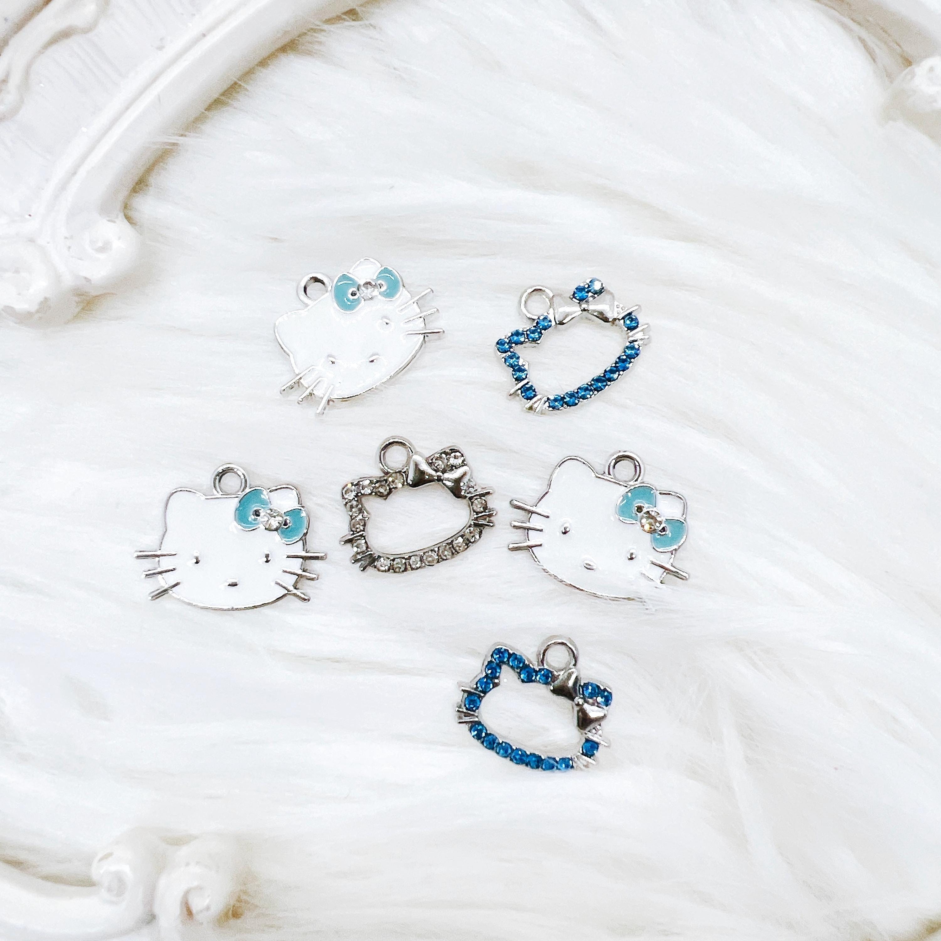 Helll Kitty Rhinestone Charm - Etsy