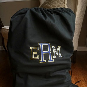 Personalized BLACK Laundry Bag / Monogrammed Laundry Bag / College Student Gift / Graduation Gift / Dorm
