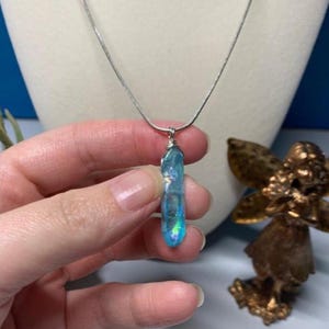 Blue Quartz Necklace - Etsy