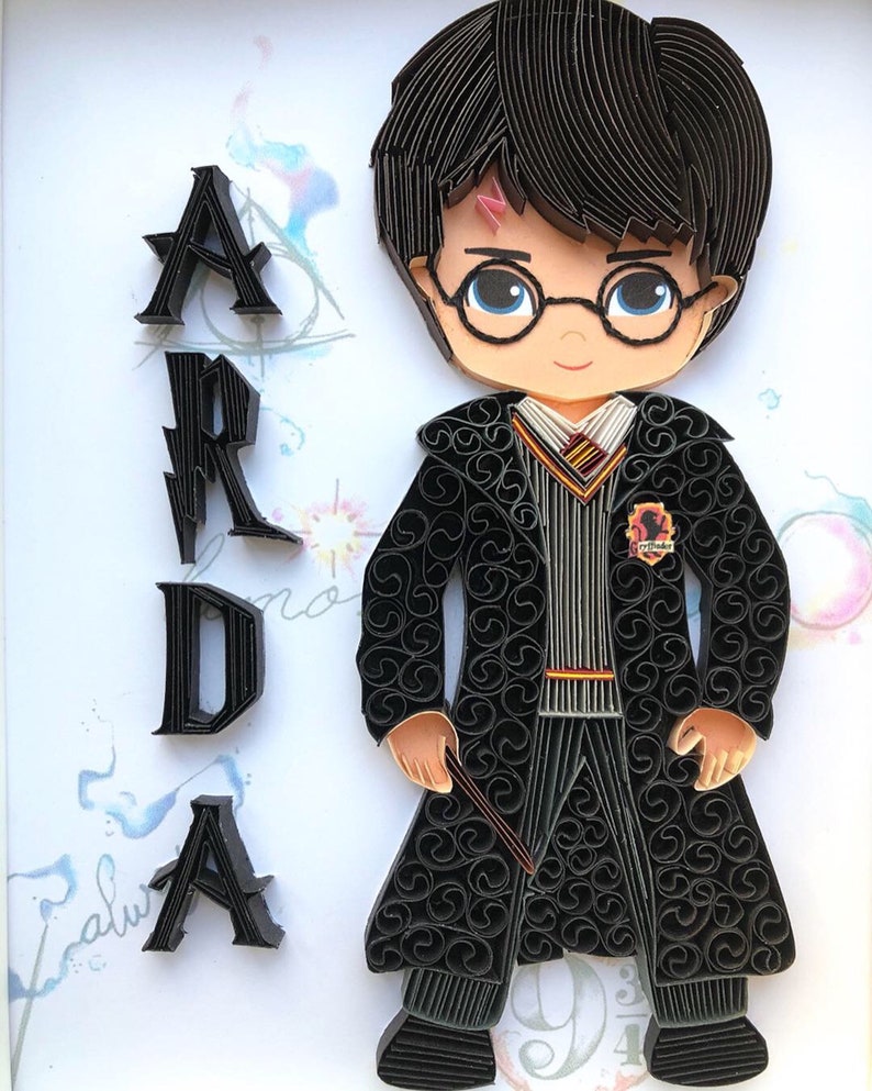 Harry Potter Wall Art Quilling Art Kids Room Decor Etsy