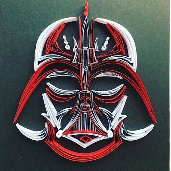 Star Wars Darth Vader Quilling papier dArt fait à la main Etsy