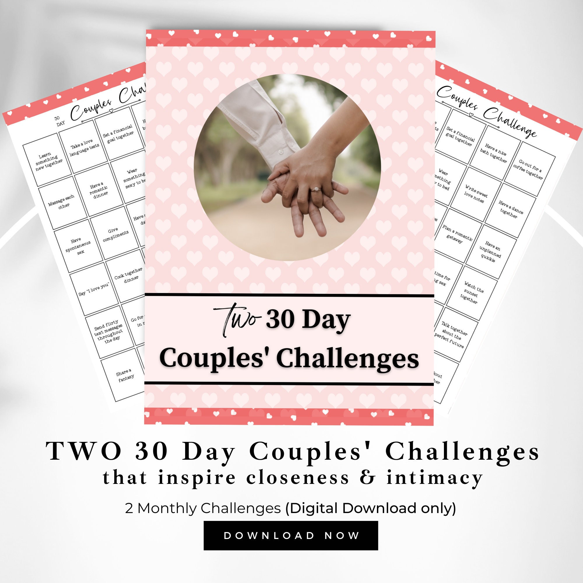100 Dates Together Anniversary Challenge to Print Pdf Boyfriends Couple 
