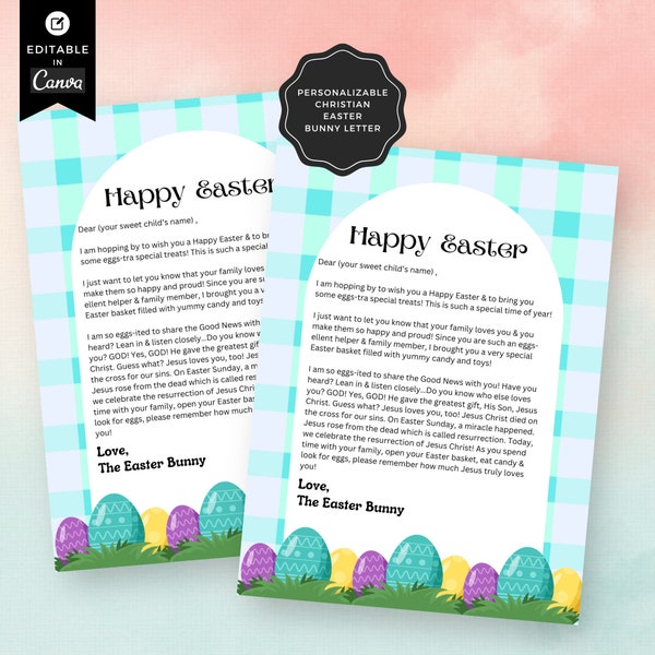 Easter Bunny Letter Etsy