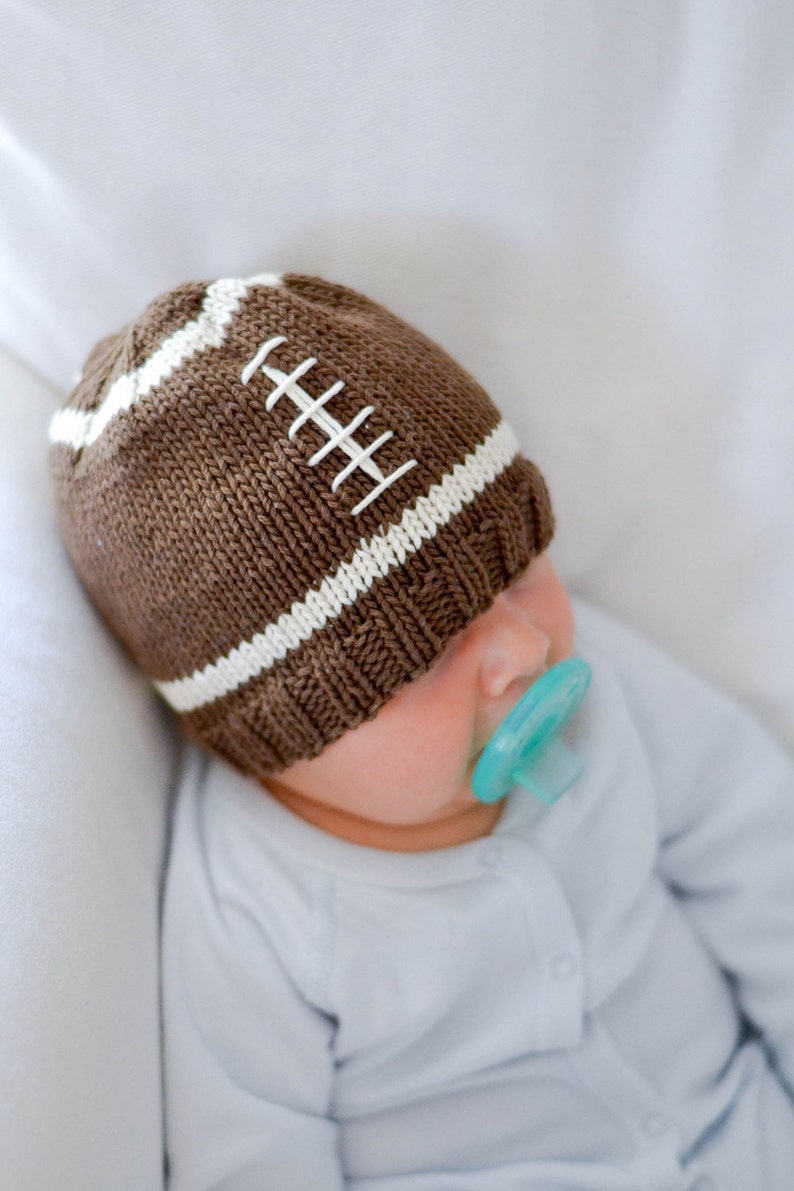 Knitting Pattern Football Baby Hat Knit Pattern Etsy Canada