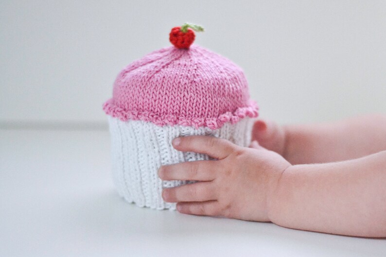 Cupcake Knit Baby Hat Pattern Etsy
