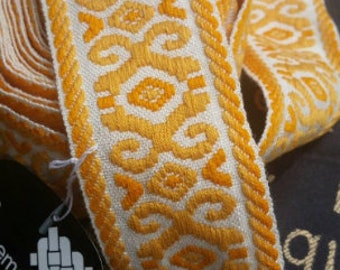 2.59 Mtrs of Fabulous Vintage French Orange Woven Passementerie Trim-Great Retro 1960/'s Design /& Colour Palette,Perfect for Projects