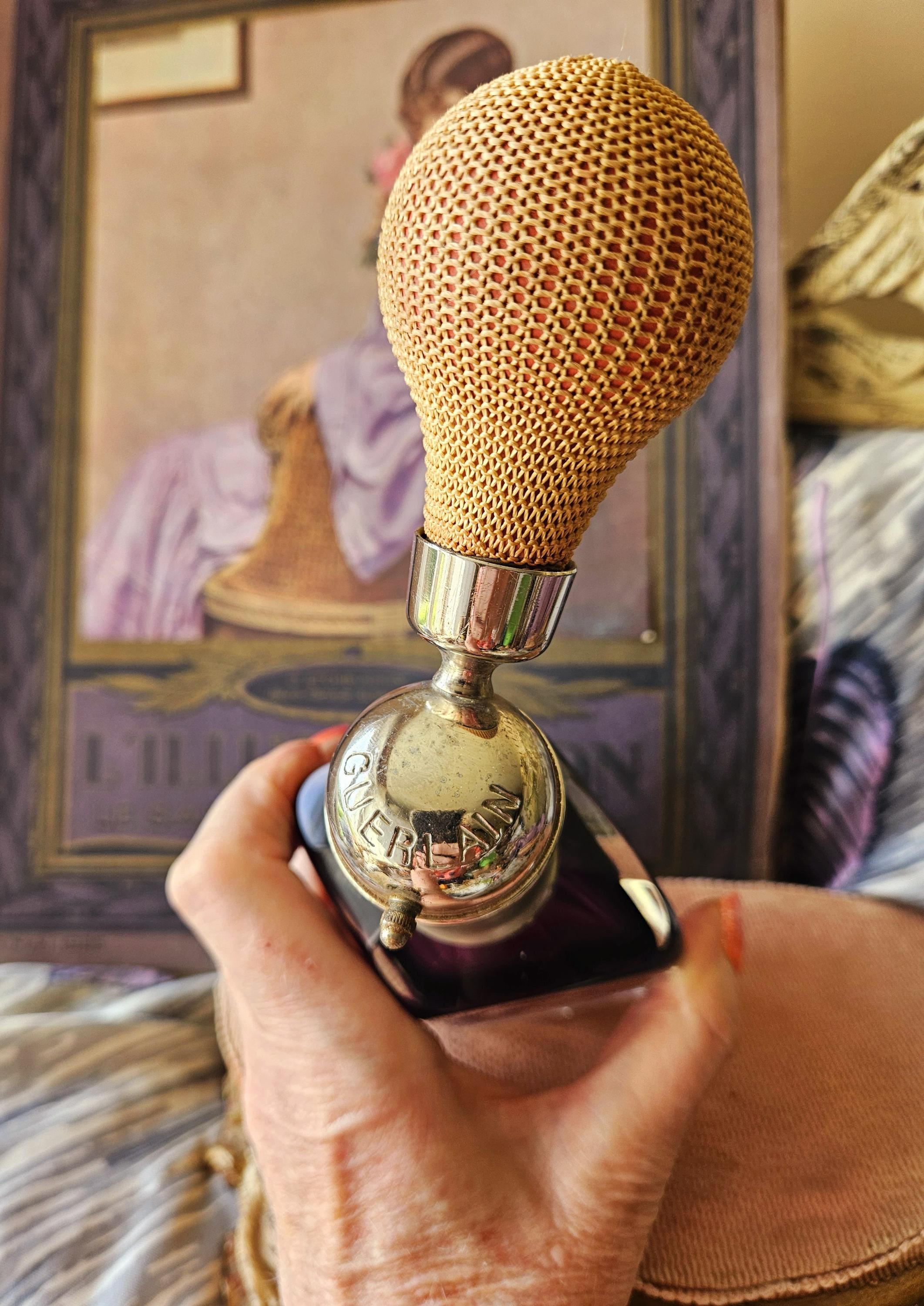Exquisite SCARCE Antique French GUERLAIN Hand-engraved Cut