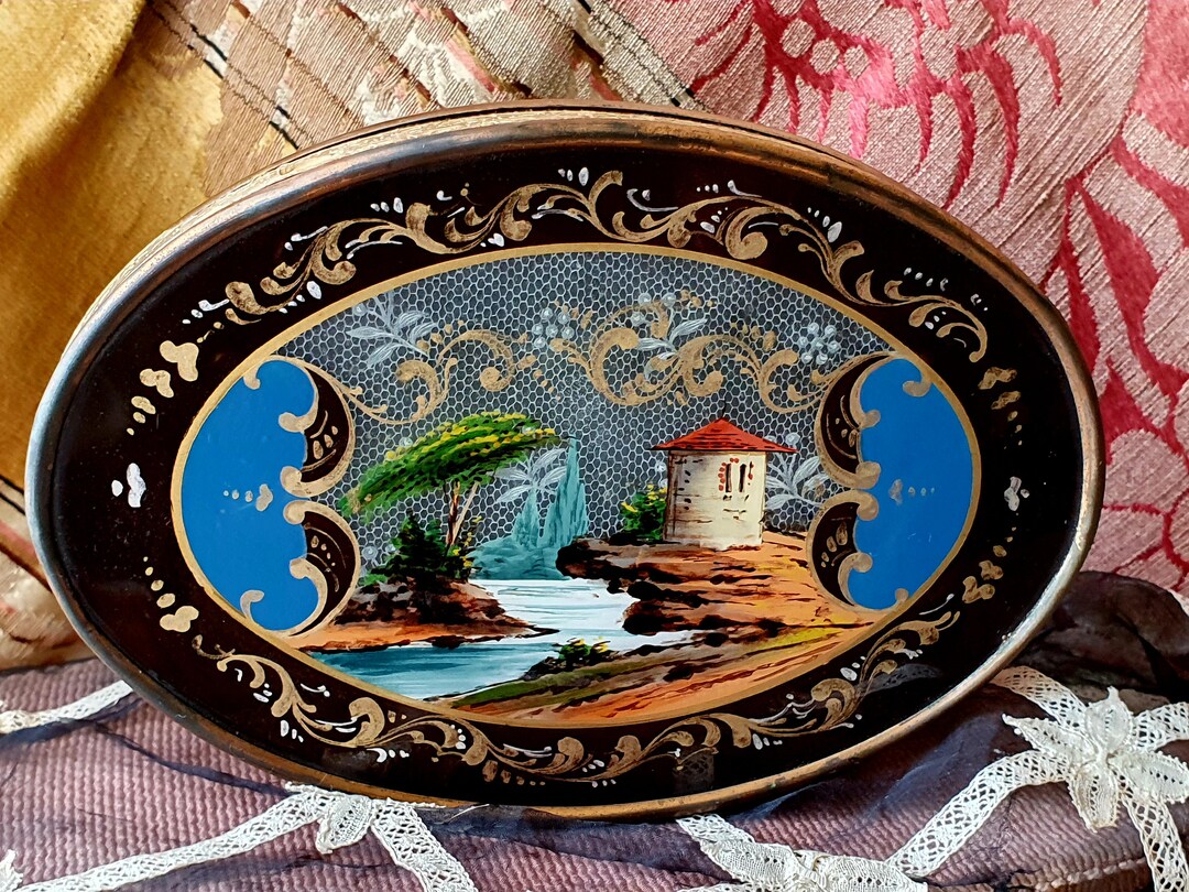 Boutons De Manchettes Vintage Cheval En Verre églomisé – Début XXe Siècle – Vermeil Doré Et Argenté