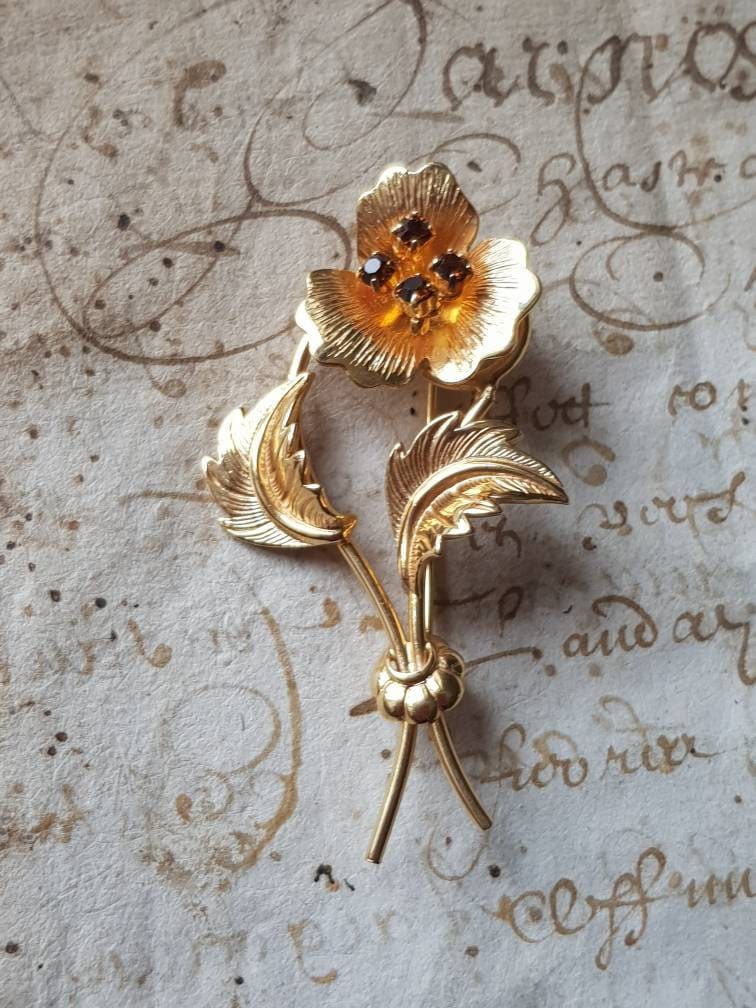 Broche ancenne vntage bouquet de fleurs. - Gem