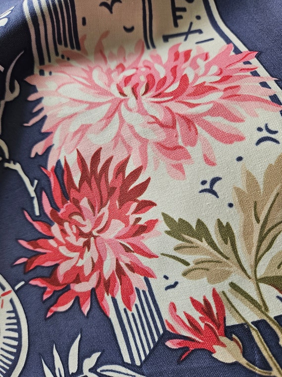 Simply Stunning Pristine Unused Vintage French HOULÈS Paris Exceptional Quality BERGAMOTTE Fabric Remnant-circa.1993 Superb Rare Textile....