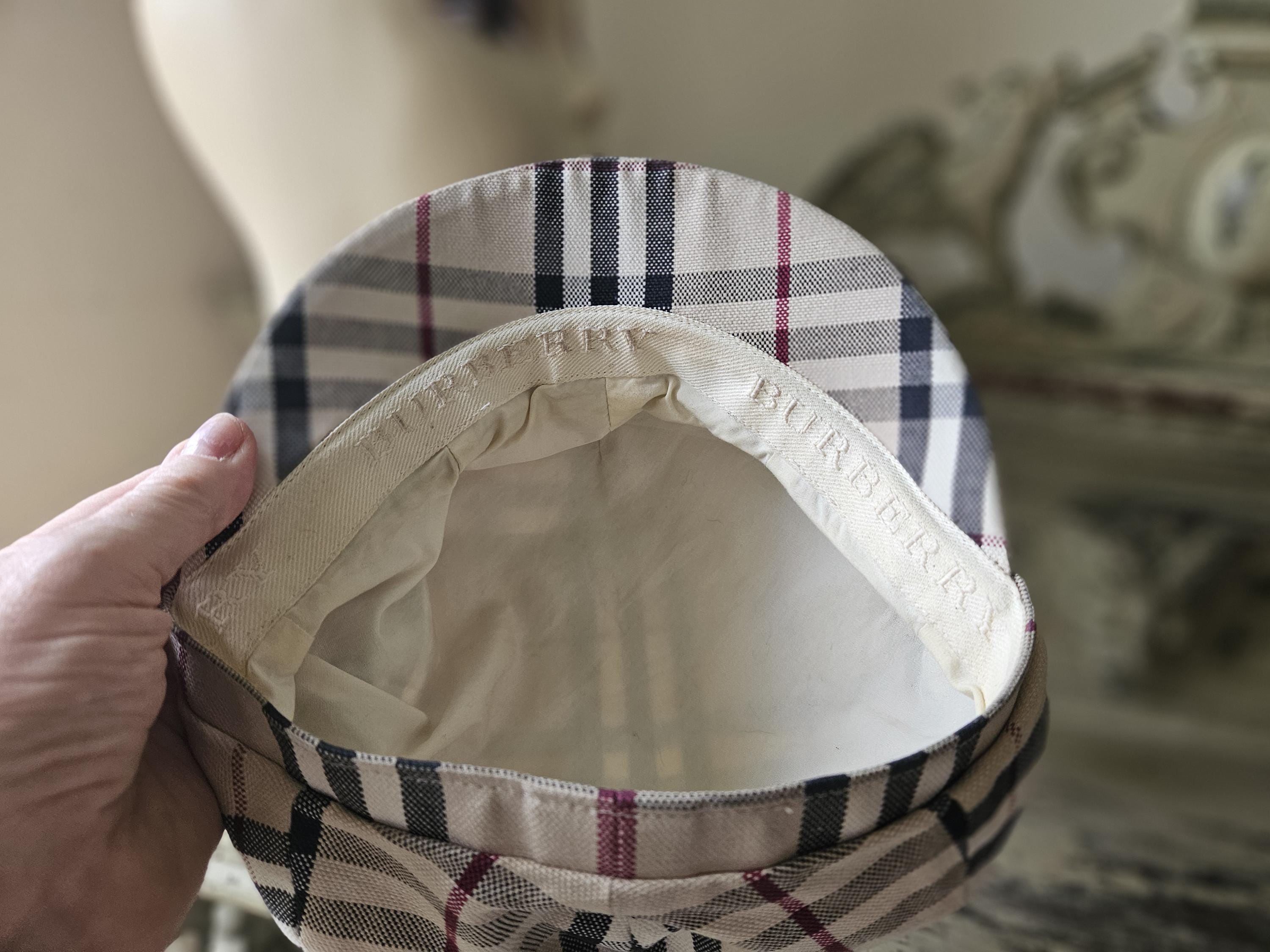 Burberry Cream Wool Baker Boy Cap Burberry London RARE Herringbone Wool Newsboy | Mercari main image 3