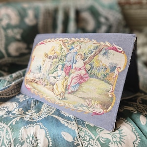 Striking Rare 19thC Antique French Double-Sided Silk Embroidered Vanity Purse-Landscape & Character Group Vignettes-Glorious Colourways.....