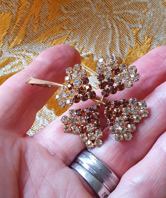 Stunning Antique French Shimmering Four Leaf Clov… - image 3