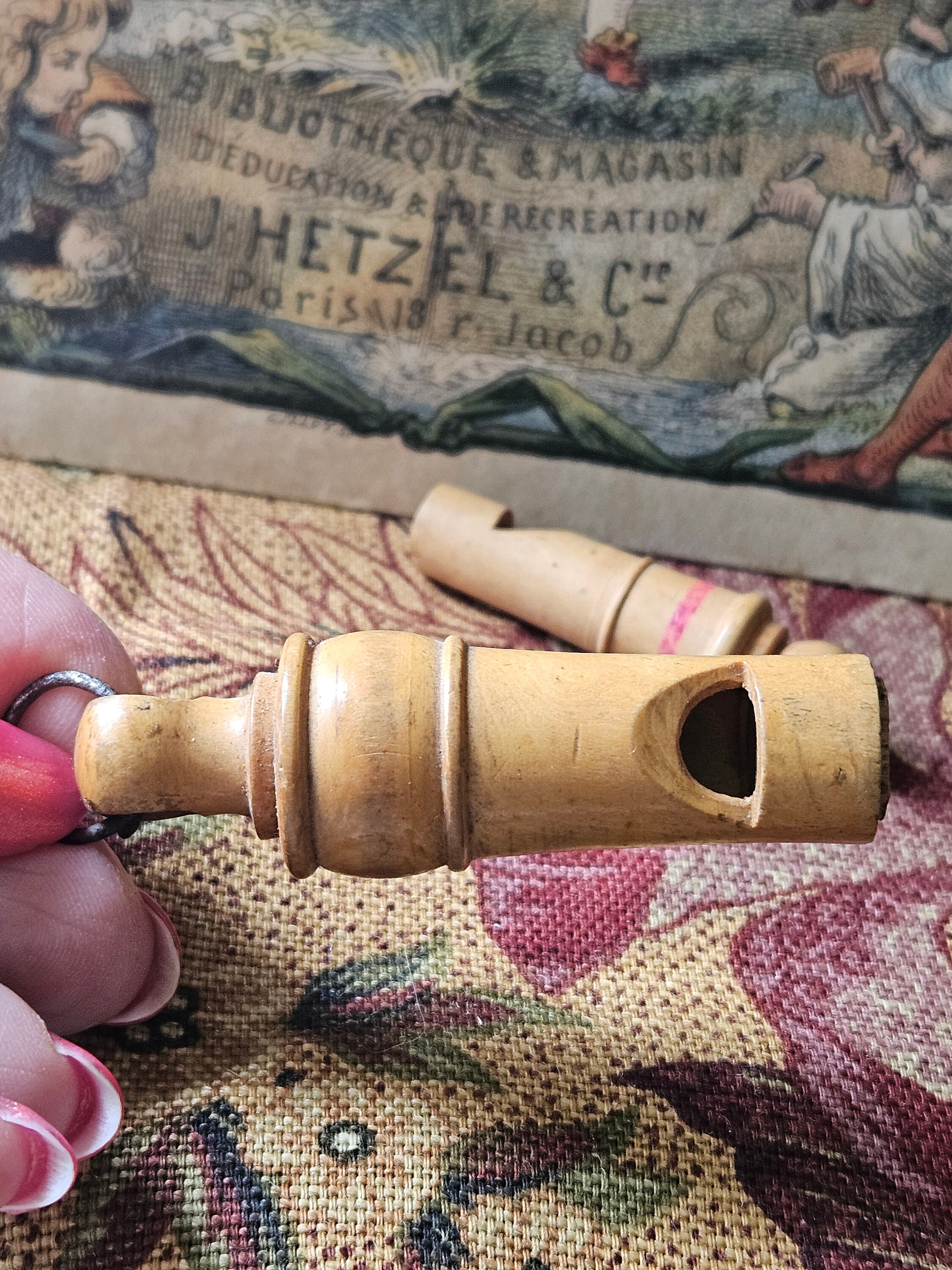 Enchanting Rare Pair of 19thc Antique French Bamboo Whistles-fully