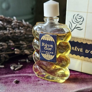 非常に希少なヴィンテージ フランス製 L.T.PIVER 1950 年代 Reve D'or ミニチュア - オリジナル ボックス & パッケージ 宣伝広告 コレクターズアイテム